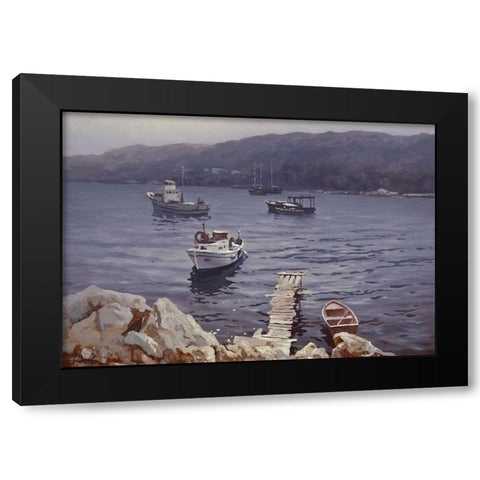 In the Bay Black Modern Wood Framed Art Print with Double Matting by Adamov, Alexey