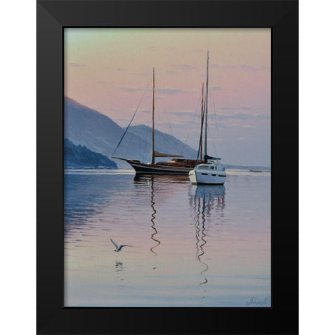 Morning Styllife Black Modern Wood Framed Art Print by Adamov, Alexey