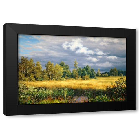 Before the Storm Black Modern Wood Framed Art Print by Adamov, Alexey