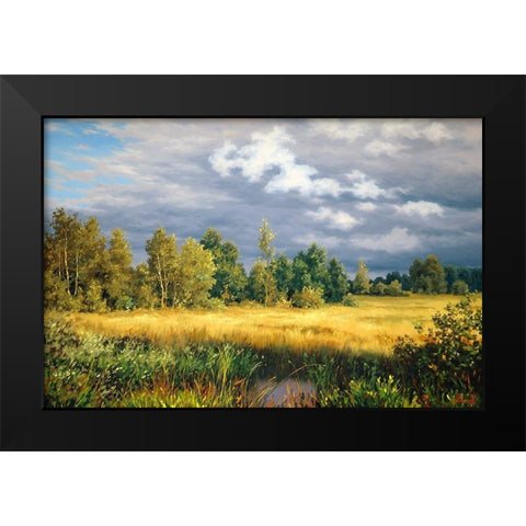 Before the Storm Black Modern Wood Framed Art Print by Adamov, Alexey