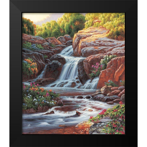 Waterfall I Black Modern Wood Framed Art Print by Smith, Ethan