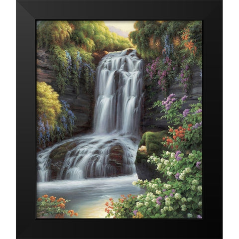 Waterfall II Black Modern Wood Framed Art Print by Smith, Ethan