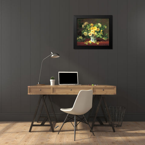 Flower Composition II Black Modern Wood Framed Art Print by Rabun, Josef