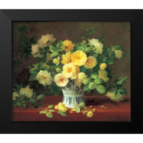 Flower Composition II Black Modern Wood Framed Art Print by Rabun, Josef