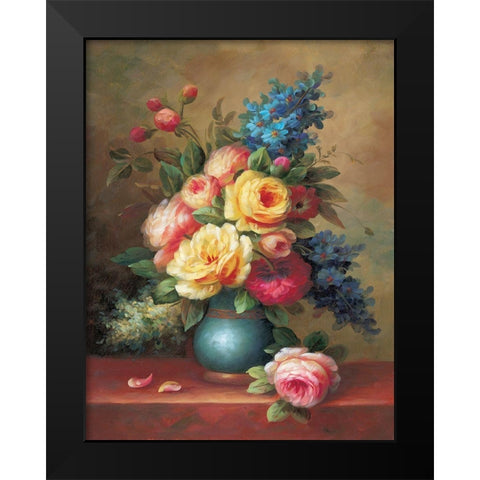 Classic Bouquet I Black Modern Wood Framed Art Print by Yves, Jacques