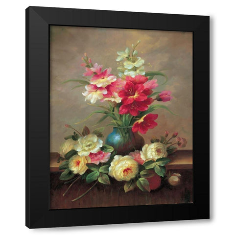 Classic Bouquet III Black Modern Wood Framed Art Print with Double Matting by Yves, Jacques