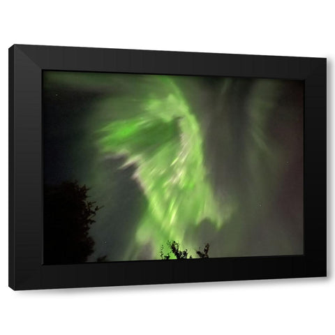 Northern Lights Iceland I Black Modern Wood Framed Art Print by Bures, Josef