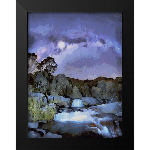 Milky Way II Black Modern Wood Framed Art Print by Medeiros, Celito