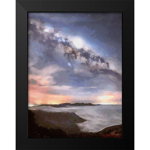 Milky Way V Black Modern Wood Framed Art Print by Medeiros, Celito