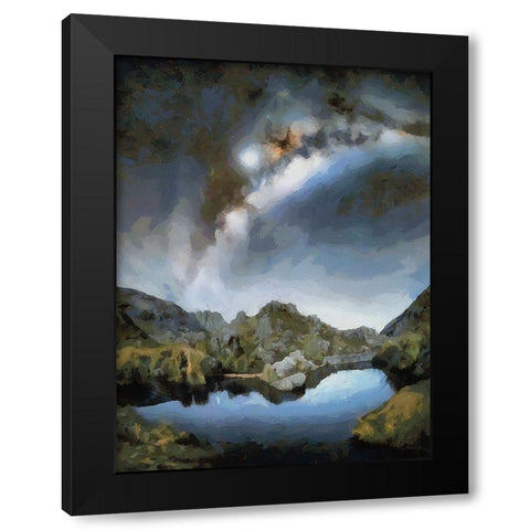 Milky Way VI Black Modern Wood Framed Art Print by Medeiros, Celito
