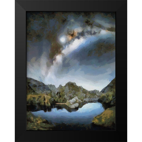 Milky Way VI Black Modern Wood Framed Art Print by Medeiros, Celito