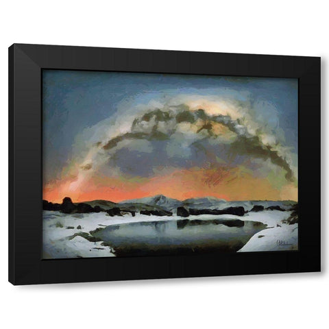 Milky Way IX Black Modern Wood Framed Art Print by Medeiros, Celito