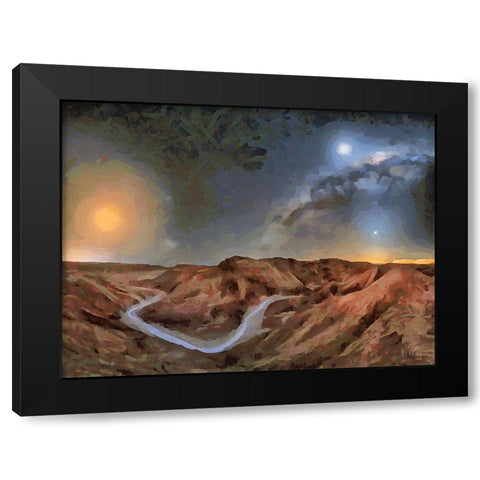 Milky Way X Black Modern Wood Framed Art Print by Medeiros, Celito