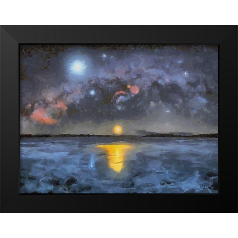 Milky Way XII Black Modern Wood Framed Art Print by Medeiros, Celito