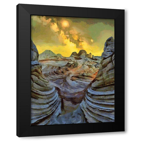 Milky Way XIV Black Modern Wood Framed Art Print by Medeiros, Celito