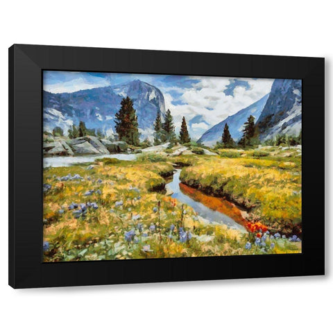 Yosemite NP1 Black Modern Wood Framed Art Print with Double Matting by Medeiros, Celito