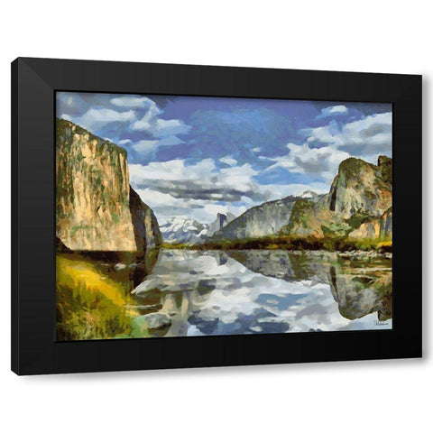 Yosemite NP3 Black Modern Wood Framed Art Print with Double Matting by Medeiros, Celito