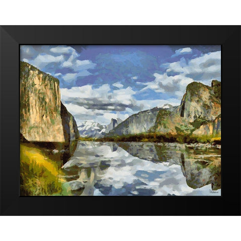 Yosemite NP3 Black Modern Wood Framed Art Print by Medeiros, Celito