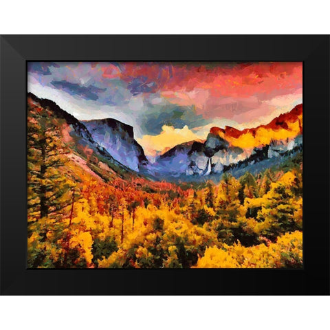 Yosemite NP11 Black Modern Wood Framed Art Print by Medeiros, Celito