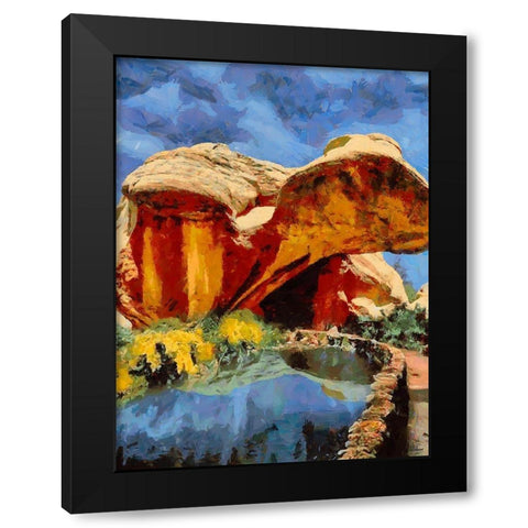 National Parks 3 Black Modern Wood Framed Art Print by Medeiros, Celito