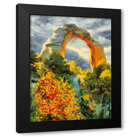 National Parks 4 Black Modern Wood Framed Art Print by Medeiros, Celito