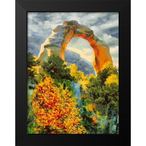 National Parks 4 Black Modern Wood Framed Art Print by Medeiros, Celito