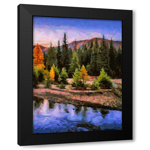 Great Yellowstone NP 1 Black Modern Wood Framed Art Print with Double Matting by Medeiros, Celito