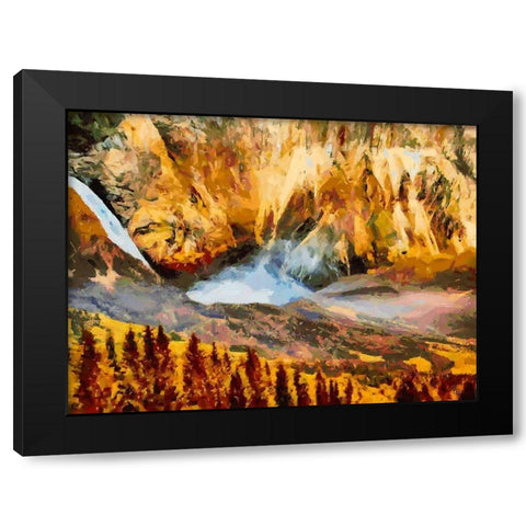 Great Yellowstone NP 2 Black Modern Wood Framed Art Print with Double Matting by Medeiros, Celito