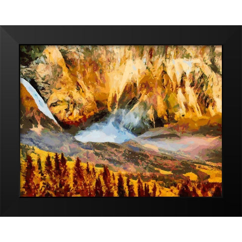 Great Yellowstone NP 2 Black Modern Wood Framed Art Print by Medeiros, Celito