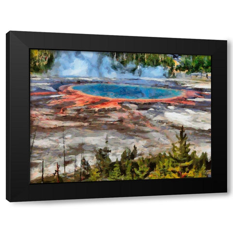 Great Yellowstone NP 3 Black Modern Wood Framed Art Print with Double Matting by Medeiros, Celito
