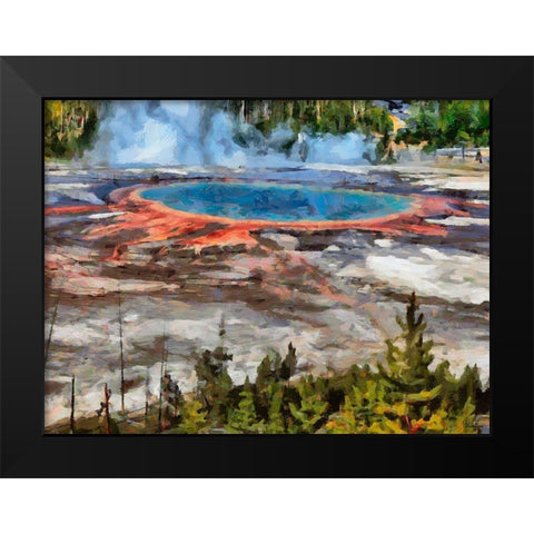 Great Yellowstone NP 3 Black Modern Wood Framed Art Print by Medeiros, Celito