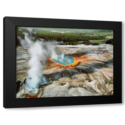 Great Yellowstone NP 4 Black Modern Wood Framed Art Print with Double Matting by Medeiros, Celito