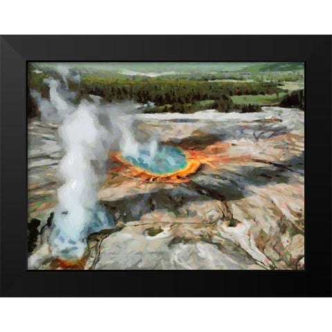 Great Yellowstone NP 4 Black Modern Wood Framed Art Print by Medeiros, Celito