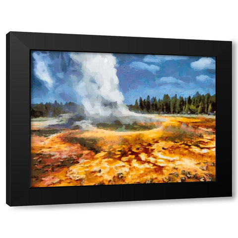 Great Yellowstone NP 5 Black Modern Wood Framed Art Print with Double Matting by Medeiros, Celito