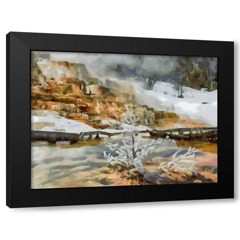 Great Yellowstone NP 7 Black Modern Wood Framed Art Print with Double Matting by Medeiros, Celito