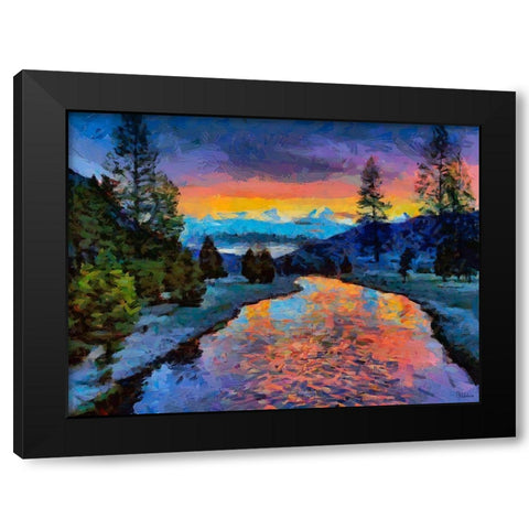 Great Yellowstone NP 8 Black Modern Wood Framed Art Print with Double Matting by Medeiros, Celito