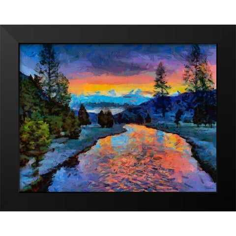 Great Yellowstone NP 8 Black Modern Wood Framed Art Print by Medeiros, Celito