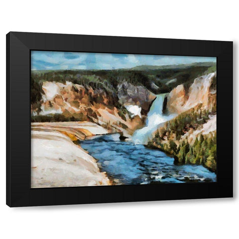 Great Yellowstone NP 9 Black Modern Wood Framed Art Print with Double Matting by Medeiros, Celito