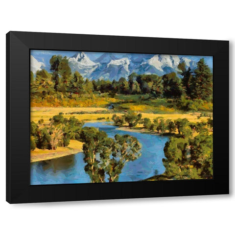 Great Yellowstone NP 12 Black Modern Wood Framed Art Print with Double Matting by Medeiros, Celito