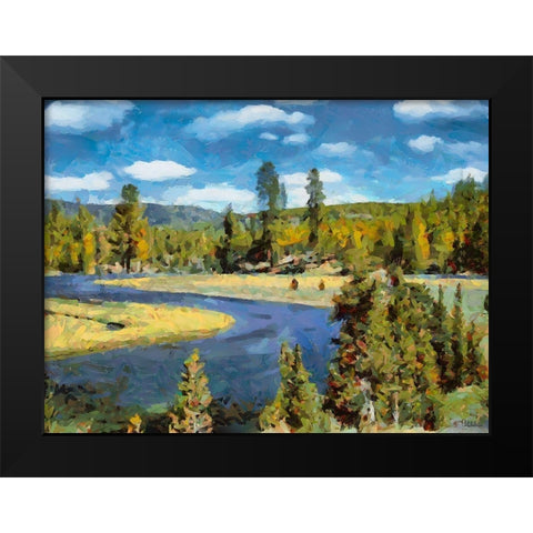 Great Yellowstone NP 13 Black Modern Wood Framed Art Print by Medeiros, Celito