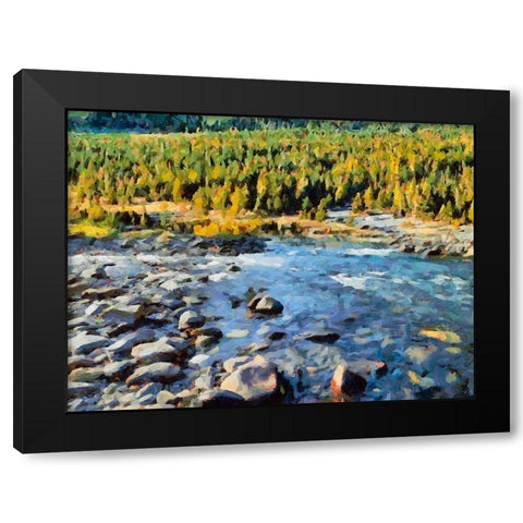 Great Yellowstone NP 14 Black Modern Wood Framed Art Print with Double Matting by Medeiros, Celito