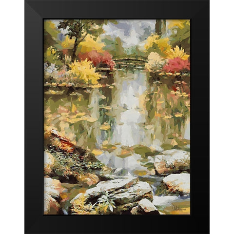 Landscapes in Monet Style XI Black Modern Wood Framed Art Print by Medeiros, Celito