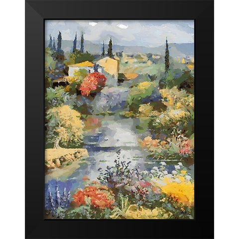 Landscapes in Monet Style XII Black Modern Wood Framed Art Print by Medeiros, Celito