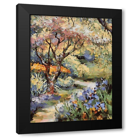 Landscapes in Monet Style XIV Black Modern Wood Framed Art Print with Double Matting by Medeiros, Celito