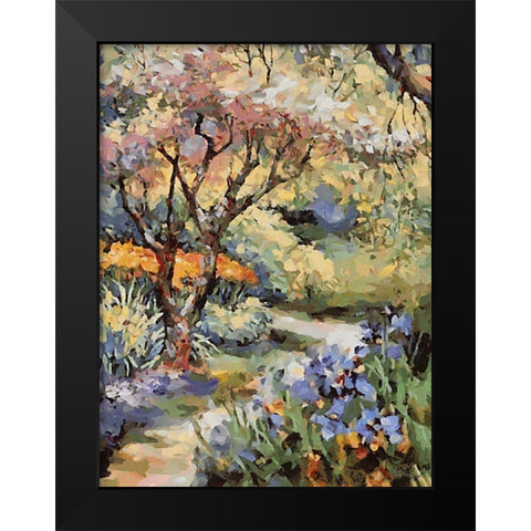 Landscapes in Monet Style XIV Black Modern Wood Framed Art Print by Medeiros, Celito