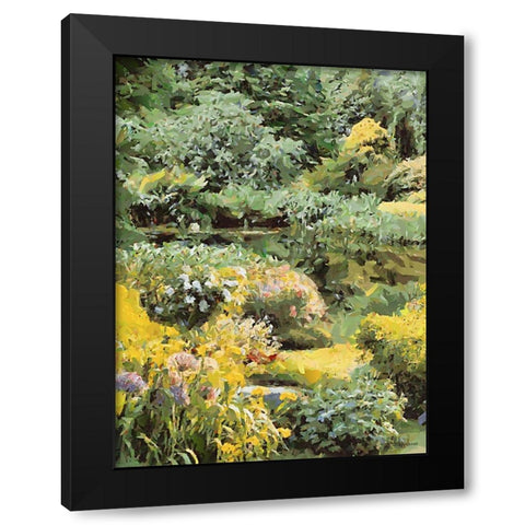 Landscapes in Monet Style XVIII Black Modern Wood Framed Art Print with Double Matting by Medeiros, Celito