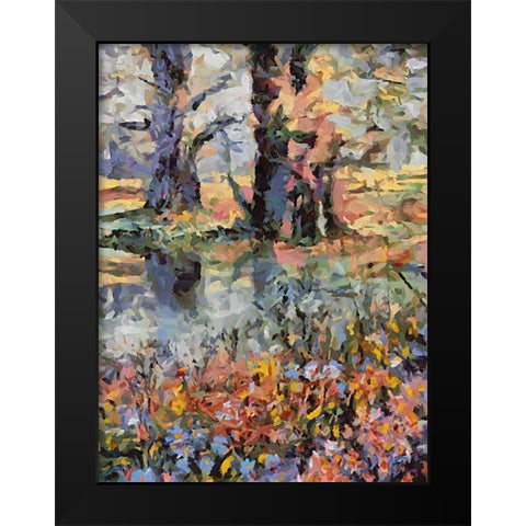 Landscapes in Monet Style XXIV Black Modern Wood Framed Art Print by Medeiros, Celito