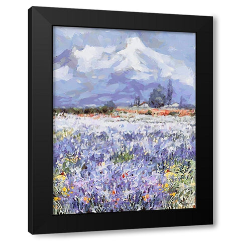 Landscapes in Monet Style XXX Black Modern Wood Framed Art Print by Medeiros, Celito