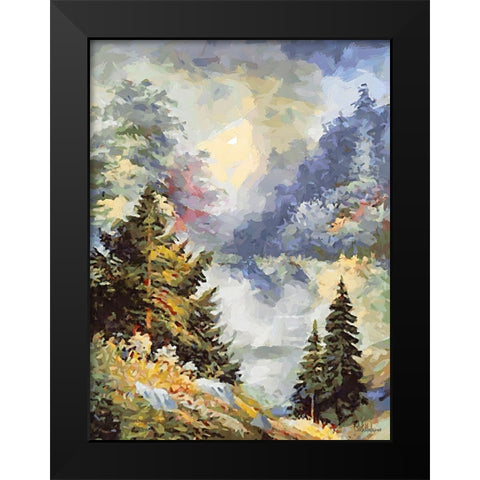 Landscapes in Monet Style XXXIII Black Modern Wood Framed Art Print by Medeiros, Celito