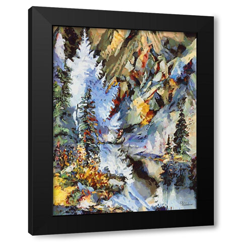 Landscapes in Monet Style XXXIV Black Modern Wood Framed Art Print by Medeiros, Celito